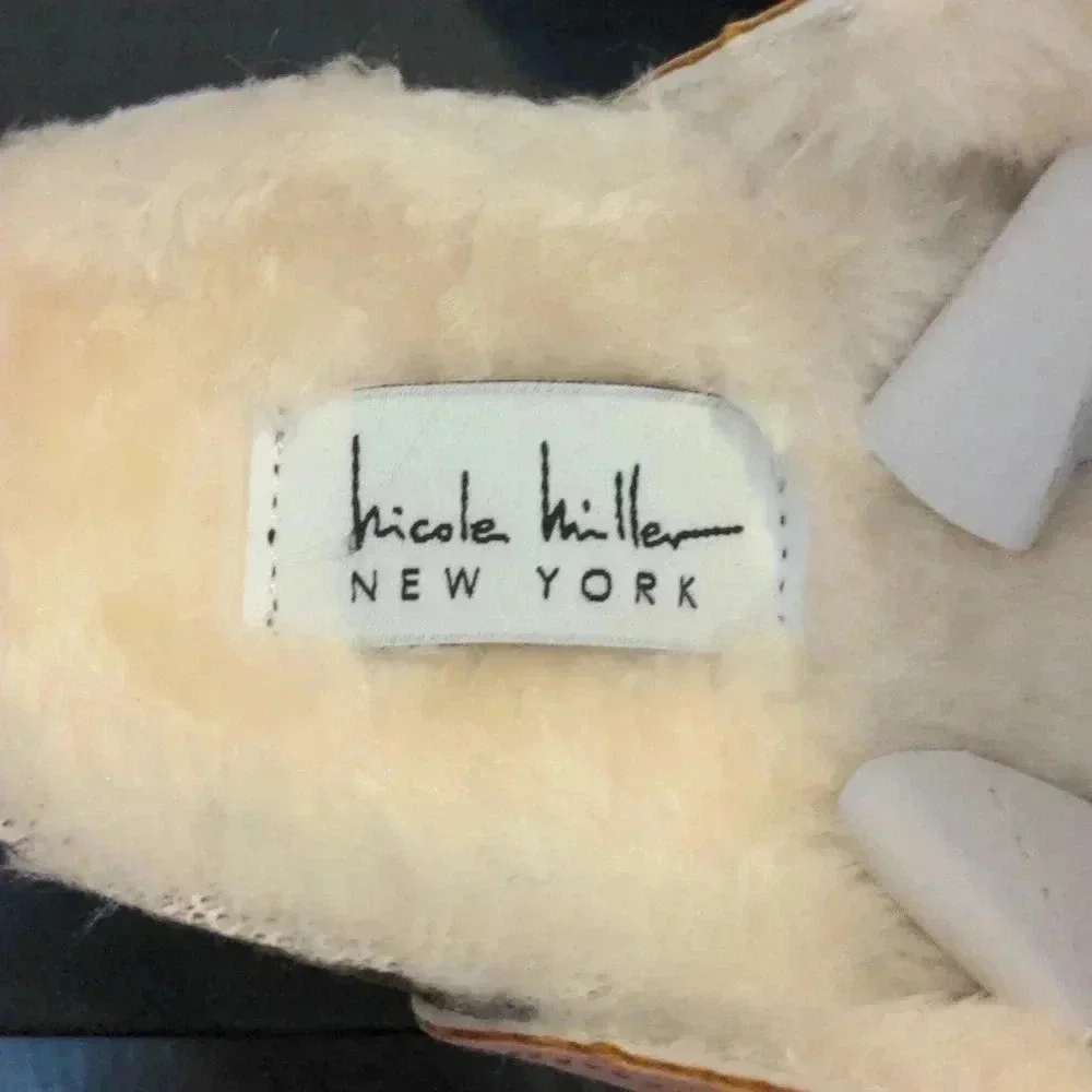 Nicole Miller Girls Faux Fur Lined Buckle Clogs